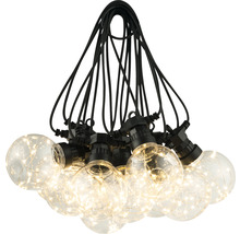 Lichterkette mit klaren Glühbirnen und integrierten LEDs