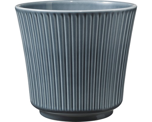 Übertopf Soendgen Delphi Keramik Ø 17 cm H 15 cm blaugrau glänzend