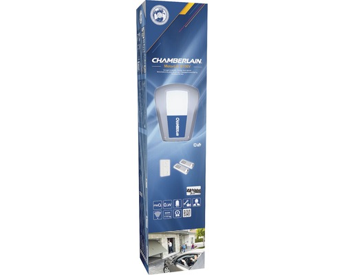 Verpackung eines Chamberlain Garagentorantriebs Motorlift ML 810EV
