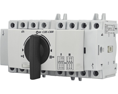Netz-0-Notstrom-Umschalter e2 nach IEC 60947-, 4-polig 415 V 40 A, grau