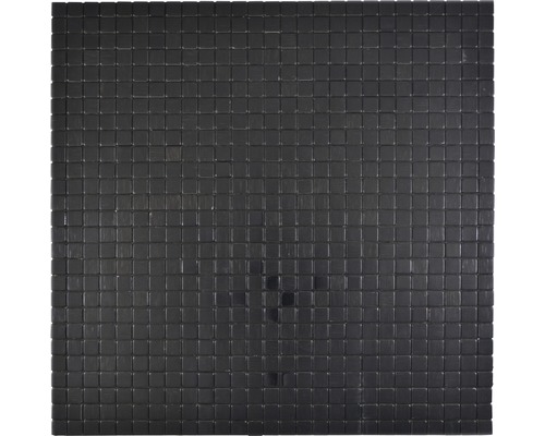 Aluminiummosaik Quadrat 29,0x29,0 cm selbstklebend schwarz matt Mosaikfliese aus Keramik