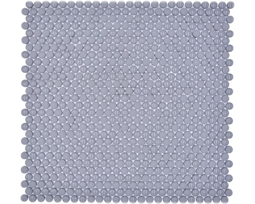 Glasmosaik Rund Enamel 31,8x31,8 cm grau