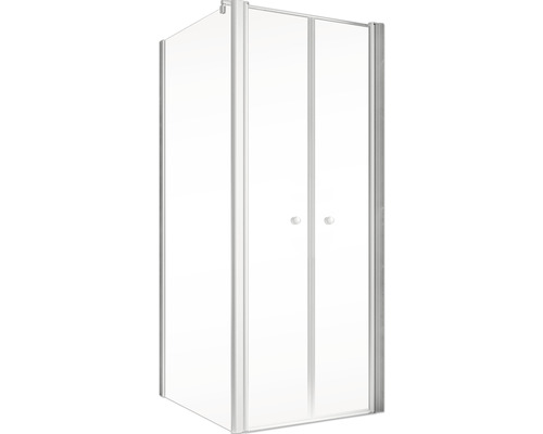 Eckdusche mit zwei Drehtüren