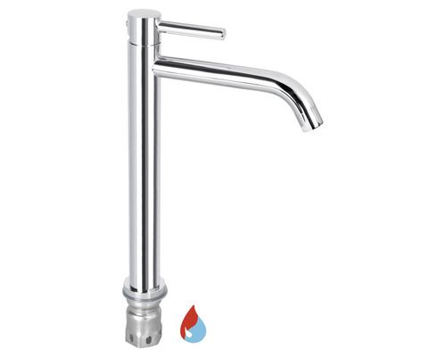 Hoher Waschtischmischer aus Metall