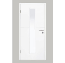 Zimmertür Pertura Perla Weißlack inkl. Lichtausschnitt (ohne Glas) 65x203 cm links-thumb-0
