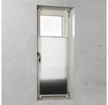 Fenster mit Plissee-Vorhang zur Fensterdekoration und zum Schutz der Privatsphäre
