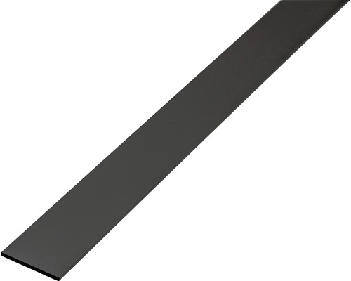 Flachstange Alu eloxiert 15x2 mm, 1 m schwarz