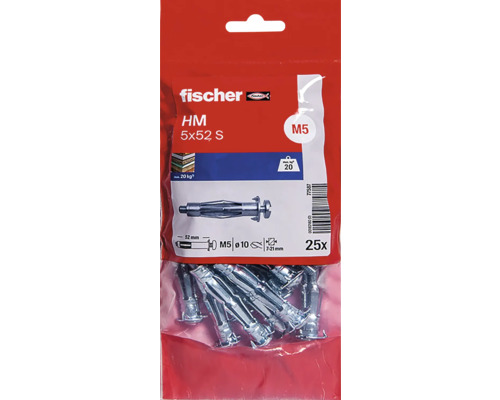 Fischer HM 5x52 S Hohlraumdübel im 25er-Pack