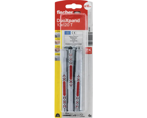 Fischer Dübel DuoXpand 10x120 T, Viererpackung