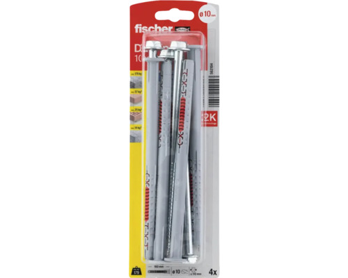 Fischer Dübel UX mit Schraube, Durchmesser 10 mm, 4 Stück in Verpackung
