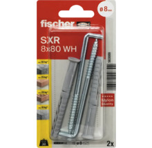 fischer SXR Dübel 8 x 80 Millimeter mit Hakenschraube im Set