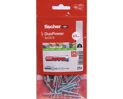 Fischer DuoPower Dübel 5x25 S, 25 Stück