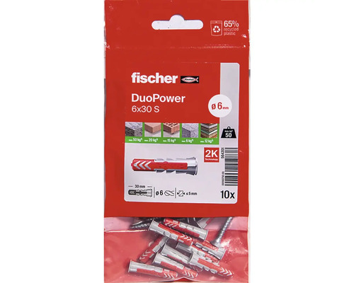 Fischer Dübel DuoPower 6x30 S, 10 Stück