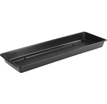 Schwarze Pflanzwanne aus Kunststoff