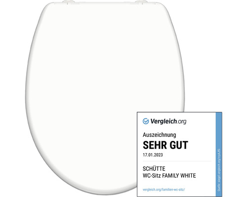 Schütte WC-Sitz Family White mit Vergleich.org Auszeichnung