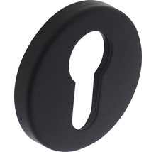 Rosettenpaar Intersteel PZ rund verdeckt schwarz matt Ø 49 mm