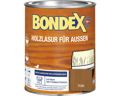 Holzschutz-Lasur Bondex teak 750 ml