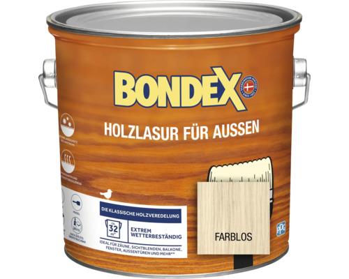 Holzschutz-Lasur Bondex farblos 2,5 l