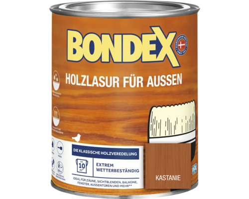 Holzschutz-Lasur Bondex kastanie 750 ml