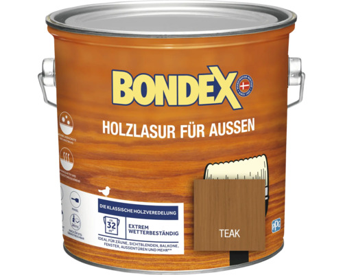 Holzschutz-Lasur Bondex teak 2,5 l