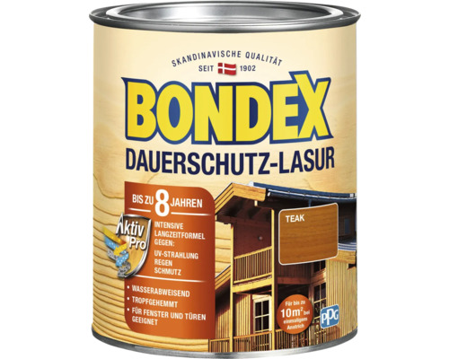 Dauerschutz-Lasur Bondex teak 750 ml