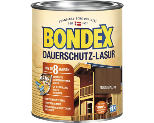 Dauerschutz-Lasur Bondex nussbaum 750 ml