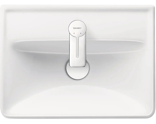 Aufnahme eines weißen Waschbeckens mit Duravit Logo
