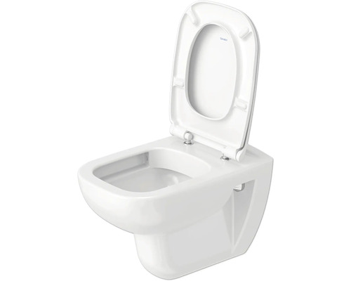 Wandhängendes Tiefspül-WC mit offenem Spülrand und WC-Sitz