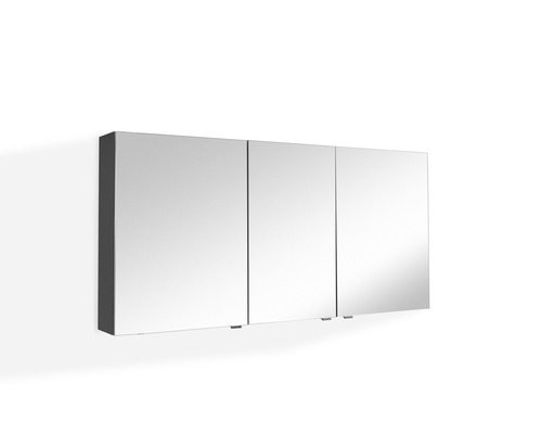Spiegelschrank Marlin Marlin Bad SOX14DC 3-türig 140x17,6x68,2 cm anthrazit Spiegelschrank mit drei Türen für das Badezimmer
