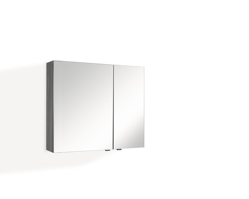 Spiegelschrank Marlin Marlin Bad SOX8LC 2-türig 80x17,6x68,2 cm graphit matt Badezimmerschrank mit Spiegeltüren