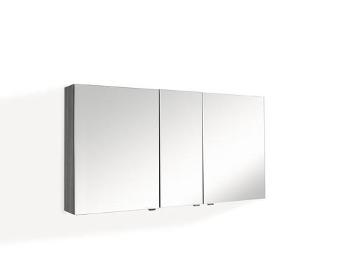 Spiegelschrank Marlin Marlin Bad SOX13DC 3-türig 130x17,6x68,2 cm graphit matt Spiegelschrank mit drei Türen für das Badezimmer