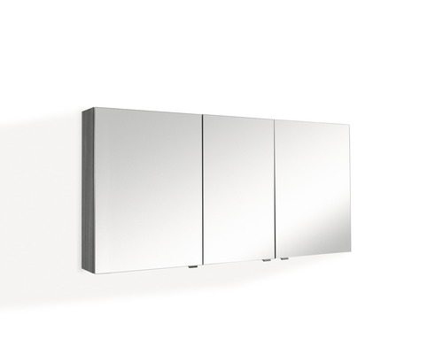 Spiegelschrank Marlin Marlin Bad SOX14DC 3-türig 140x17,6x68,2 cm graphit matt Spiegelschrank mit drei Türen für das Badezimmer