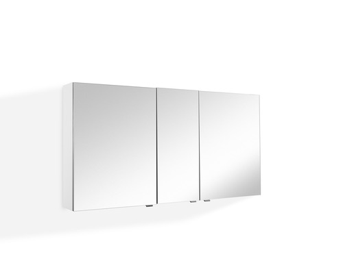 Spiegelschrank Marlin Marlin Bad SOX13DC 3-türig 130x17,6x68,2 cm glanzweiß Spiegelschrank mit drei Türen für das Badezimmer