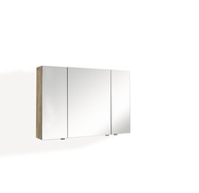 Spiegelschrank mit drei Türen in Holzoptik für das Badezimmer