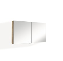 Spiegelschrank mit zwei Türen und Holzrahmen