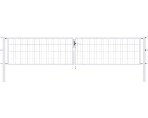 Stabgitter-Doppeltor ALBERTS Flexo Typ 6/5/6 400 x 80 cm inkl. Pfosten 8 x 8 cm feuerverzinkt