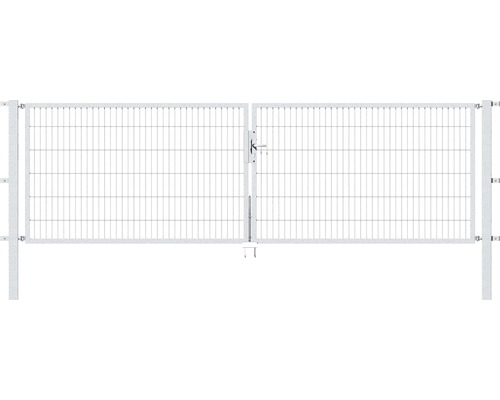 Stabgitter-Doppeltor ALBERTS Flexo 400 x 120 cm inkl. Pfosten 8 x 8 cm feuerverzinkt