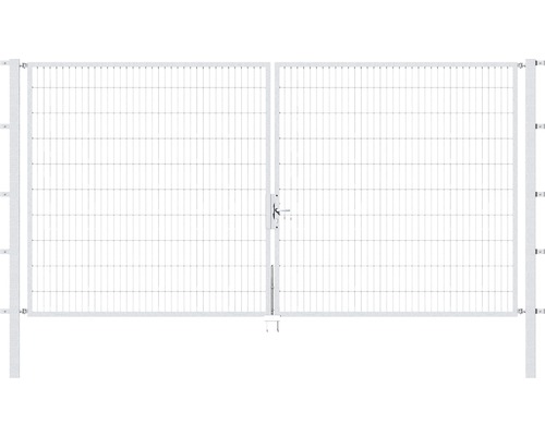 Stabgitter-Doppeltor ALBERTS Flexo 400 x 200 cm inkl. Pfosten 8 x 8 cm feuerverzinkt