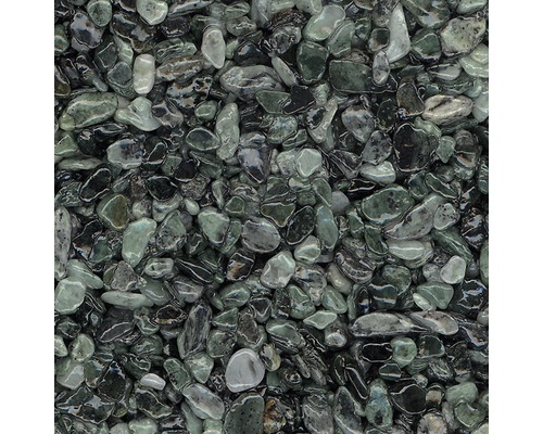 Marmorkiesel Murexin Colorit grob MG 24 grün 25 kg Nahaufnahme von Zierkieseln