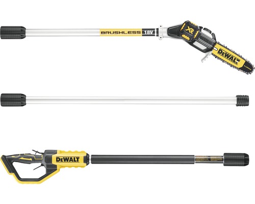 DeWalt Akku-Hochentaster in drei Ansichten