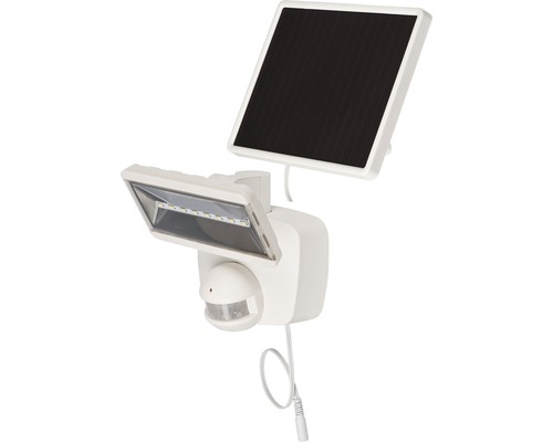 Solar LED Sensorstrahler SOL 800 IP44 mit Solar-Panel 400 lm 6000 K tageslichtweiß mit Bewegungsmelder weiß Leuchtdauer ca 3,5 h Brennenstuhl