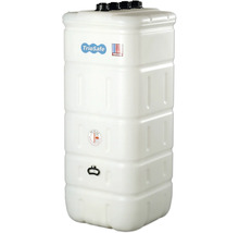 Weißer Heizöltank aus Kunststoff mit Tragegriff und Einfüllstutzen