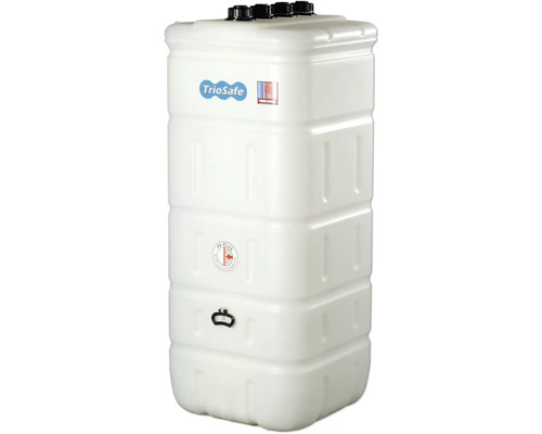 Weißer Heizöltank aus Kunststoff mit Tragegriff und Einfüllstutzen