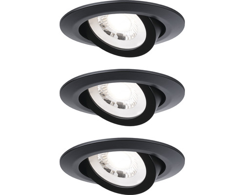 LED Einbauleuchte Paulmann LED fest verbaut 3000 K 3 -flammig Ø 82 mm schwarz IP 23 (sprühwassergeschützt) 3 Stück ( 92995 ) LED Einbauleuchte Paulmann LED fest verbaut 3000 K 3 -flammig Ø 82 mm schwarz IP 23 (sprühwassergeschützt) 3 Stück ( 92995 )