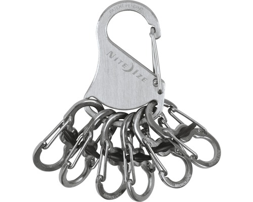 Nite Ize Karabiner-Schlüsselanhänger mit mehreren Mini-Karabinern