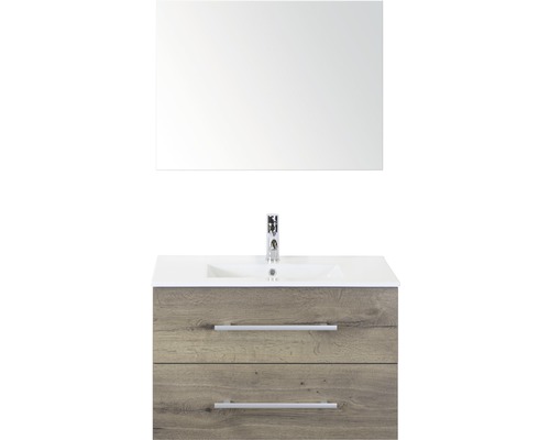 Badmöbel-Set Sanox Stretto Keramik 81x170x39 cm Keramikwaschbecken tabacco mit Spiegel Badmöbel-Set Sanox Stretto Keramik 81x170x39 cm Keramikwaschbecken tabacco mit Spiegel