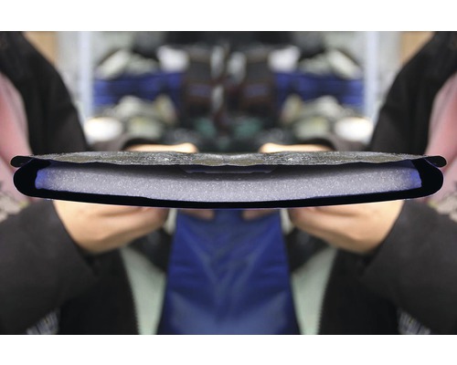 Dämmplatte aus Schaumstoff im Querschnitt