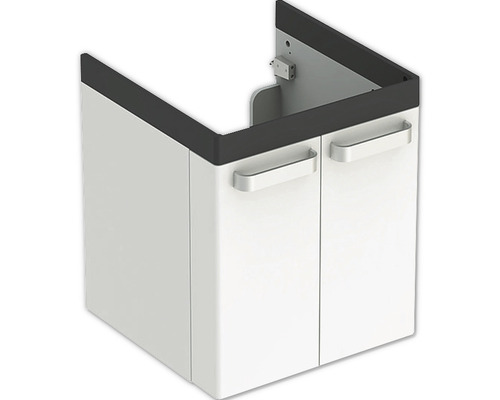 Waschbeckenunterschrank Geberit Renova Comfort 62x53x52,5 cm ohne Waschbecken weiß matt