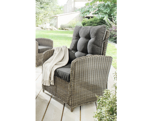 Gartensessel Destiny Merano Polyrattan grau