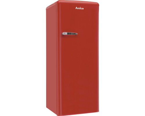 Freistehender Kühlschrank mit Gefrierfach Amica KSR 364 150 R 55x144x61,5 cm rot Amica Kühlschrank im Retrodesign